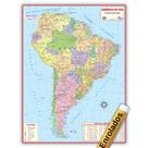 Mapa Geo Político Da América Do Sul - Enrolado - Geográfico