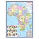 Mapa Geográfico Escolar - Continente Africano - Dobrado 120 x 90 cm