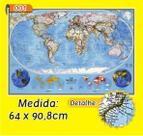 Mapa Mundi em Painel de Lona - Modelo 1