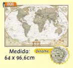 Mapa Mundi em Painel de Lona - Modelo 12