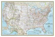 Mapa mural clásico de los Estados Unidos National Geographic