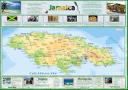 Mapa Pictórico Tiger Moon Jamaica 60x42 cm Laminado Mapa Pictórico Tiger Moon Jamaica 60x42 cm Laminado