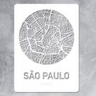 Mapas de cidades recortados em madeira 3mm