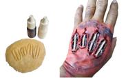 Maquiagem Artística Ferida Ossos da Mão Látex +Latex+ sangue Maquiagem Artística Ferida Ossos da Mão Látex +Latex+ sangue
