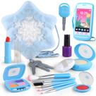 Maquiagem fingida para crianças de 1 a 3 a 5 a 4 a 6 anos, maquiagem de brincar para crianças de 3 a 5 anos, kit de maquiagem falsa com bolsa infantil, conjunto de maquiagem falsa para meninas, kit de maquiagem para crianças pequenas e brinquedos congelados para meninas de 1 a 3 a 3 a 4