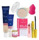 Maquiagem Iluminador Primer Esponja Facial Pó Compacto Maquiagem Iluminador Primer Esponja Facial Pó Compacto