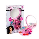 Maquiagem Infantil Paleta com Espelho e Pincéis Glamour My Style Beauty +5 anos Rosa Multikids - BR1332
