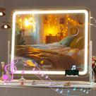 Maquiagem LED Vanity Mirror Hasipu com alto-falante Bluetooth 23,6 x 19,7 polegadas