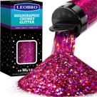 Maquiagem para unhas Glitter LEOBRO Red Holographic 160g de resina artesanal