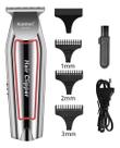Máquina Acabamento Kemei KM032 Profissional Bivolt Sem Fio Barba e Cabelo 3 Pentes