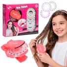 Maquina Aplicador De Adesivos Para Cabelo Com 75 Gemas Brilhantes Para Meninas Maquina Aplicador De Adesivos Para Cabelo Com 75 Gemas Brilhantes Para Meninas