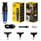 Máquina Cortar Cabelo Barba Acabamento Recarregável HTC AT-578 USB-C Visor LED T-Blade