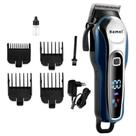 Maquina Cortar Cabelo Portátil Recarregável Profissional - Kemei