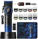 Maquina Cortar Cabelo Vgr V-001 Blue Edition Motor Brushless 9.000 RPM 21 Velocidades Profissional