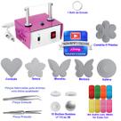 Máquina Cortar Fita Fuxico + Molde+fita + Pinça - Kit Menina