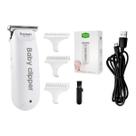 Maquina Cortar Mini Cabelo Bebe Criança Portátil Kemei 1319 Cor Branco
