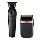 Máquina de Acabamento Kemei 2299 + Shaver 2024 Kit Kemei Profissional Barbeiro