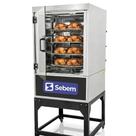 Máquina de Assar Assador Forno Rotativo para Frango, Carne 70 kg 4 Grelhas Giratório Sebem