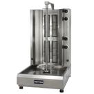Máquina de Assar Churrasco Grego á gás Metvisa 4 Queimadores Espeto Rotativo Gabinete Inox ACGE4