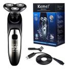 Máquina de Barbear Display Digital 3 Rotações Kemei 1524