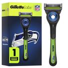 Máquina de barbear Gillette Labs Seahawks NFL com barra esfoliante Máquina de barbear Gillette Labs Seahawks NFL com barra esfoliante