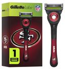 Máquina de barbear manual Gillette Labs NFL 49ers 1 alça e 1 lâmina Máquina de barbear manual Gillette Labs NFL 49ers 1 alça e 1 lâmina