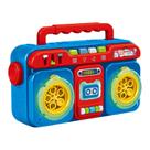 Máquina de bolha de rádio elétrica infantil Iluminação Música Gravador de dez buracos Brinquedos de bolha