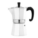 Máquina de café expresso Bellemain Stovetop, 6 xícaras de alumínio branco