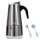 Máquina de café expresso de fogão Elabo Moka Pot 10 xícaras de aço inoxidável