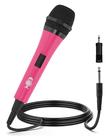 Máquina de canto com microfone com fio Unidirecional Dinâmica Rosa