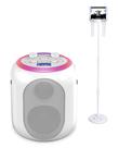 Máquina de canto com sistema de karaokê SMC2040S 50W com 2 microfones brancos
