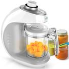 Máquina de comida para bebês NutriChef 2 em 1, panela a vapor e liquidificador de purê