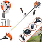 Máquina de Corta Grama Vulcan VR430-P À Gasolina 2T 43cc 1,7HP de Potência Completa Para Todos os Tipos de Trabalho Com Guidão Anti-Vibração Lâmina Facão + Lâmina 3 Pontas + Disco Circular 80 Dentes