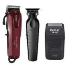 Maquina de Cortar Cabelo Acabamento e Shaver Kit Kemei Barbeiro Profissional KM-2600-2299-1102