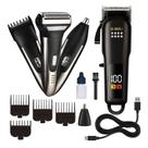 Máquina de Cortar Cabelo Aparador de Pelos Nariz e Barba Recarregável Sem Fio Máquina de Cortar Cabelo Aparador de Pelos Nariz e Barba Recarregável Sem Fio