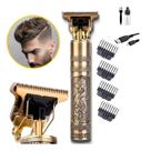 Maquina de cortar cabelo e barba acabamento designer masculina dourada profissional Barbeador Dragão
