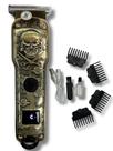 Máquina de Cortar Cabelo e Barbear Profissional Sem Fio Metal com Display LCD - Barbeador Elétrico Recarregável