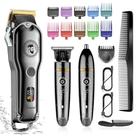 Máquina de cortar cabelo Hatteker T-Blade Trimmer sem fio IPX7 à prova d'água
