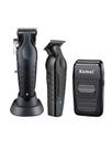 Maquina de Cortar Cabelo Kemei Km 2296 + Acab. 2299 + Shaver km 1102