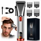 Máquina de Cortar Cabelo Titânio Recarregável Kit 4 Pentes Ajuste Máquina de Cortar Cabelo Titânio Recarregável Kit 4 Pentes Ajuste
