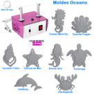Máquina De Cortar Fita Fuxico Kit Moldes Oceano Mar A74