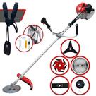 Máquina de Cortar Grama À Gasolina Anmax CG430P TB 43cc 2HP de Potência Roçadeira Profissional Lateral Multifuncional Com Lâminas 2 Pontas, 3 Pontas, 6 Pontas, 40 Dentes de Vídea e Carretel de Nylon