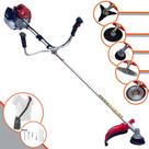 Máquina de Cortar Grama À Gasolina Kawashima BCJ521-L Motor 2T 52cc 2,5HP de Potência Roçadeira Profissional Lateral Com Lâminas 2 Pontas, 3 Pontas, 40 Dentes de Vídea, 80 Dentes e Carretel de Nylon