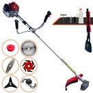 Máquina de Cortar Grama À Gasolina Kawashima BCJ620L 2T 62cc 3HP Roçadeira Ideal Para Todos os Tipos de Trabalhos Com Lâminas 2 Pontas, 3 Pontas, 6 Pontas, 40 Dentes, Trimmer e Cabeçote de Nylon