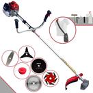 Máquina de Cortar Grama À Gasolina Kawashima BCJ620L 62cc 3HP 10.000rpm Ideal Para Todos os Tipos de Trabalhos Completa Com Lâminas 2 Pontas, 3 Pontas, 6 Pontas, 40 Dentes, 80 Dentes e Carretel Nylon