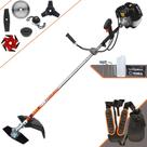 Máquina de Cortar Grama À Gasolina Terra GRH520 2T 52cc 2,5HP Roçadeira Ideal Para Todos os Tipos de Trabalhos Com Lâminas 2 Pontas, 3 Pontas, 6 Pontas, 40 Dentes de Vídea, Trimmer e Cabeçote de Nylon
