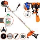 Máquina de Cortar Grama À Gasolina Vulcan VR620H 62cc 3HP Roçadeira Lateral 5 Em 1 Com Carretel de Nylon + Lâmina 2 Pontas + Lâmina 3 Pontas + Lâmina 40 Dentes Vídea + Lâmina 80 Dentes + ÓLEO STIHL 2T