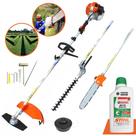 Máquina de Cortar Grama Com ÓLEO STIHL Lateral Á Gasolina VRM330 Vulcan 33cc 1,3hp Multifuncional 4 em 1 C/ Faca 2 Pontas, Cabeçote Nylon + Poda Galhos + Poda Cerca Viva
