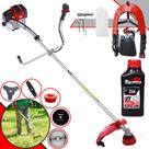Máquina de Cortar Grama Completa Toyama RT52-L À Gasolina 52cc 2HP 10.000rpm Roçadeira Lateral Multifuncional Com 5 Opções de Cortes + ÓLEO TOYAMA