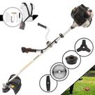 Máquina de Cortar Grama Kawashima KW52-LE À Gasolina 52cc 2T 2,5HP de Potência 10.000rpm Roçadeira Lateral Completa Com Carretel Nylon + Lâmina 2 Pontas + Lâmina 3 Pontas + Lâmina Circular Vídea